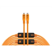 TetherPro Optima 10G USB-C, 9.4m, Straight to Straight (narancs)