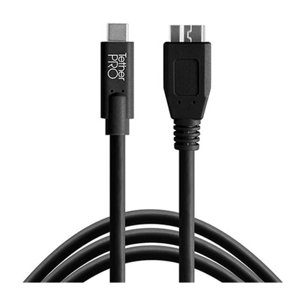 TetherPro USB-C to 3.0 Micro-B, (4.6m) BLK