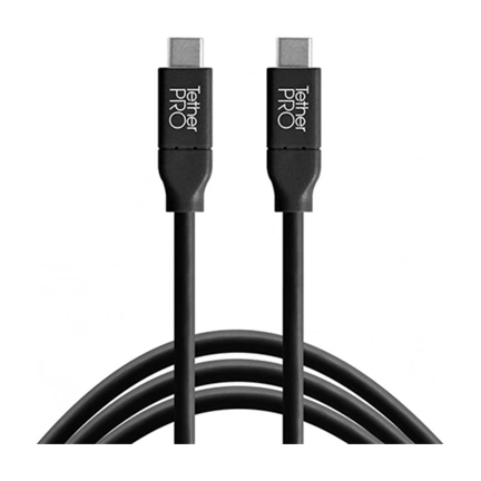 TetherPro USB-C to USB-C Right Angle (fekete)