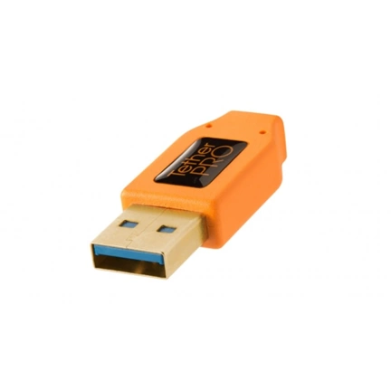 TetherPro USB 3.0 A male to Micro B Right Angle -  15 BLK