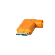 TetherPro USB 3.0 A male to Micro B Right Angle -  15 ORG