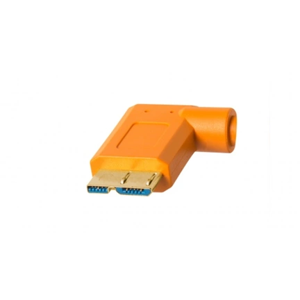 TetherPro USB 3.0 A male to Micro B Right Angle -  15 ORG