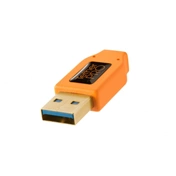 TetherPro USB 3.0 A male to Micro B Right Angle -  15 ORG