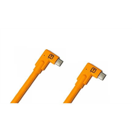 Tether Tools TetherPro Dual Right-Angle USB-C Cable (narancs)