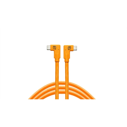Tether Tools TetherPro Dual Right-Angle USB-C Cable (narancs)