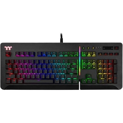 Thermaltake TT eSports Level 20 RGB Titanium Blue Switch Gaming Keyboard Black US