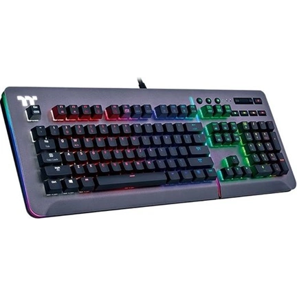 Thermaltake TT eSports Level 20 RGB Titanium Blue Switch Gaming Keyboard Titanium US