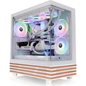 Thermaltake View 270 Plus TG számítógépház - ATX, 3db ARGB Lite ventilátor, hófehér