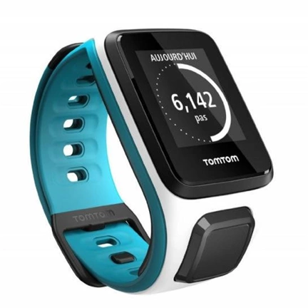 TomTom Runner 2 Cardio okosóra, fehér/világoskék, S (121-175mm) méret