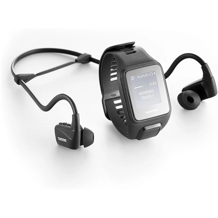 TomTom Spark 3 Cardio + Music GPS fitnesz okosóra + headset, fekete, L méret (145 - 206 mm)