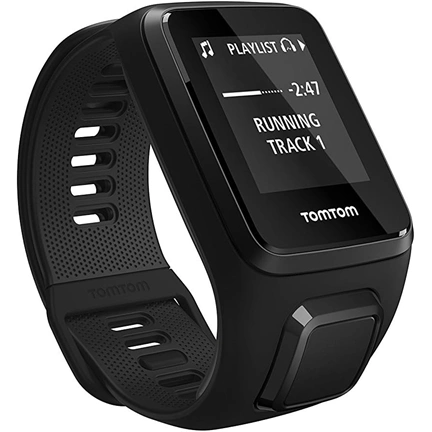 TomTom Spark 3 Cardio + Music GPS fitnesz okosóra + headset, fekete, L méret (145 - 206 mm)