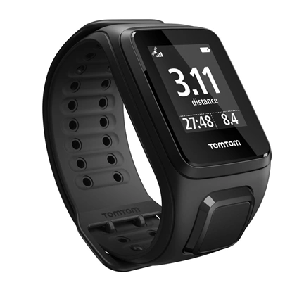 TomTom Spark Cardio + Music GPS fitnesz okosóra, kicsi, fekete