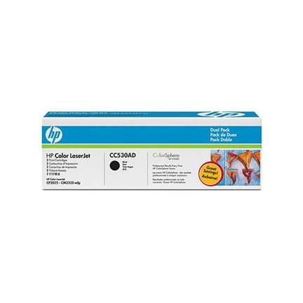 Toner HP CC530A Black 2-pack (CC530AD) 304A