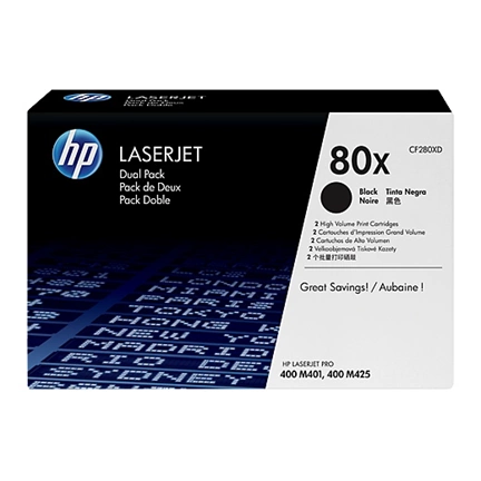 Toner HP No80X Nagy Fekete 2Pack (CF280XD)