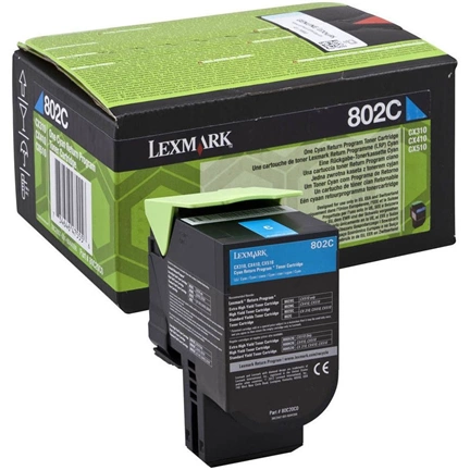 Toner Lexmark 802C Cyan 1000old for CX310/410 Ret. Prog.