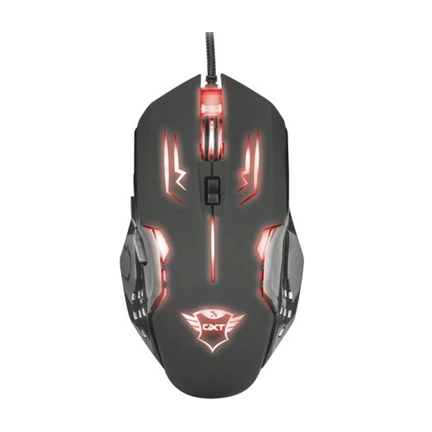 Trust Egér Gamer - GXT 108 Rava (Optikai érzékelő; 2000DPI; 6 gomb; RGB LED; gumizott külső; fekete) Trust Egér Gamer - GXT 108 Rava (Optikai érzékelő; 2000DPI; 6 gomb; RGB LED; gumizott külső; fekete)