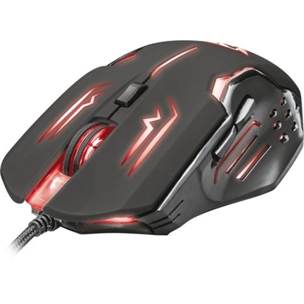 Trust Egér Gamer - GXT 108 Rava (Optikai érzékelő; 2000DPI; 6 gomb; RGB LED; gumizott külső; fekete) Trust Egér Gamer - GXT 108 Rava (Optikai érzékelő; 2000DPI; 6 gomb; RGB LED; gumizott külső; fekete)