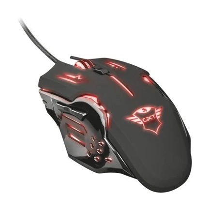 Trust Egér Gamer - GXT 108 Rava (Optikai érzékelő; 2000DPI; 6 gomb; RGB LED; gumizott külső; fekete) Trust Egér Gamer - GXT 108 Rava (Optikai érzékelő; 2000DPI; 6 gomb; RGB LED; gumizott külső; fekete)