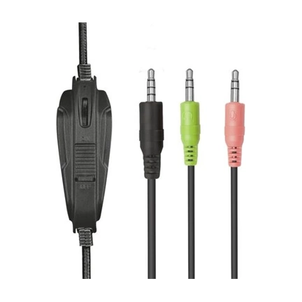 Trust Fejhallgató - GXT 307 Ravu (mikrofon; 3.5mm jack; nagy-párnás; fekete-piros)