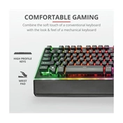 Trust GXT 860 Thura USB angol gaming billentyűzet fekete
