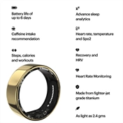Ultrahuman Ring Air - Smart Ring, Charger, USB Cable / Size-05- Air_Arany