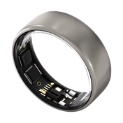 Ultrahuman Ring Air - Smart Ring, Charger, USB Cable / Size-05- Raw_Titanium