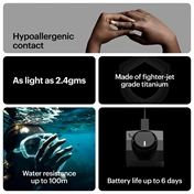 Ultrahuman Ring Air - Smart Ring, Charger, USB Cable / Size-08- Matt_Szürke