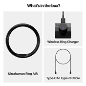 Ultrahuman Ring Air - Smart Ring, Charger, USB Cable / Size-09- Aster_Air_Fekete