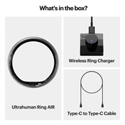 Ultrahuman Ring Air - Smart Ring, Charger, USB Cable / Size-14- Air_Ezüst
