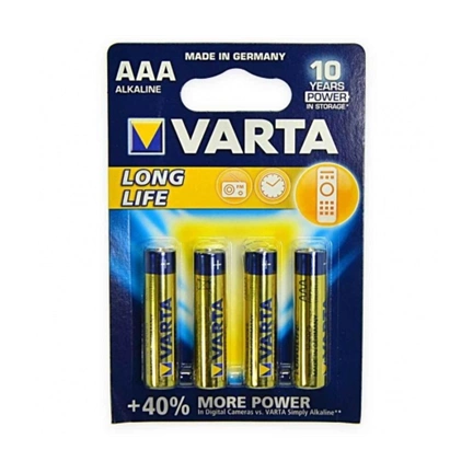 Varta Longlife 1.5V AAA alkáli elem 4db