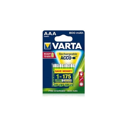 Varta Ready To Use 1.2V AAA Ni-Mh 800 mAh akku 4db (R2U)