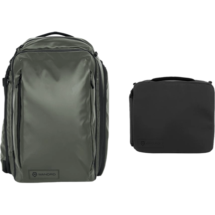 WANDRD TRANSIT TRAVEL BACKPACK PHOTO BUNDLE 45L WASATCH GREEN