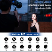 Viltrox WEEYLITE Ninja 300 80W LED stúdió lámpa