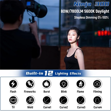 Viltrox WEEYLITE Ninja 300 80W LED stúdió lámpa