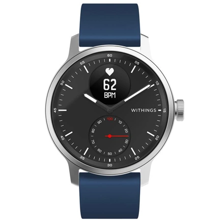 Withings Fluoroelastomer silicone Wristband 20mm w Ezüst buckle for Scanwatch 42mm, Scanwatch Horizon, Steel HR 40mm, S