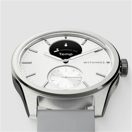 Withings Scanwatch 2 / 42mm (Activity, Sleep Tracker, ECG, Temperature, SPO2 / Stainless steel, fkm wristband, sapphire