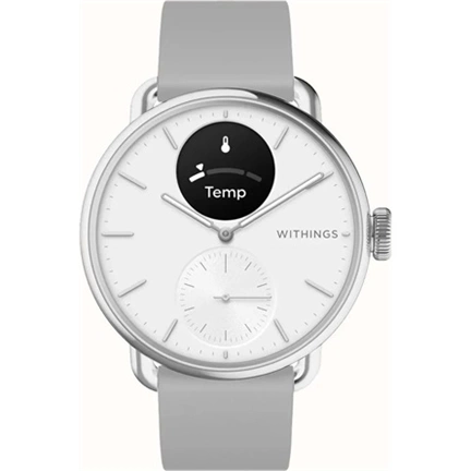 Withings Scanwatch Light / 37mm (Activity, Sleep Tracker / Stainless steel, fkm wristband, sapphire glass) - Fehér Withings Scanwatch Light / 37mm (Activity, Sleep Tracker / Stainless steel, fkm wristband, sapphire glass) - Fehér