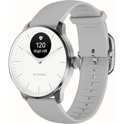 Withings Scanwatch Light / 37mm (Activity, Sleep Tracker / Stainless steel, fkm wristband, sapphire glass) - Fehér Withings Scanwatch Light / 37mm (Activity, Sleep Tracker / Stainless steel, fkm wristband, sapphire glass) - Fehér