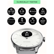 Withings Scanwatch Light / 37mm (Activity, Sleep Tracker / Stainless steel, fkm wristband, sapphire glass) - Fehér Withings Scanwatch Light / 37mm (Activity, Sleep Tracker / Stainless steel, fkm wristband, sapphire glass) - Fehér