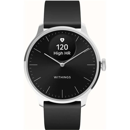 Withings Scanwatch Light / 37mm (Activity, Sleep Tracker / Stainless steel, fkm wristband, sapphire glass) - Fekete