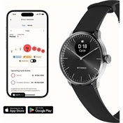 Withings Scanwatch Light / 37mm (Activity, Sleep Tracker / Stainless steel, fkm wristband, sapphire glass) - Fekete