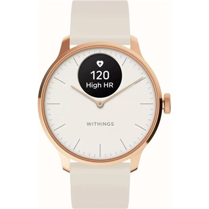 Withings Scanwatch Light / 37mm (Activity, Sleep Tracker / Stainless steel, fkm wristband, sapphire glass) - Sand Withings Scanwatch Light / 37mm (Activity, Sleep Tracker / Stainless steel, fkm wristband, sapphire glass) - Sand