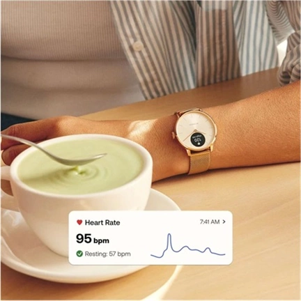 Withings Scanwatch Light / 37mm (Activity, Sleep Tracker / Stainless steel, fkm wristband, sapphire glass) - Sand Withings Scanwatch Light / 37mm (Activity, Sleep Tracker / Stainless steel, fkm wristband, sapphire glass) - Sand