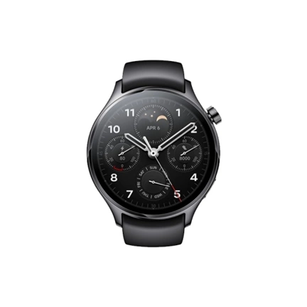 XIAOMI Watch S1 Pro - Black stainless steel case; black fluororubber strap