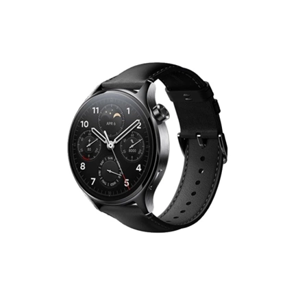 XIAOMI Watch S1 Pro - Black stainless steel case; black fluororubber strap