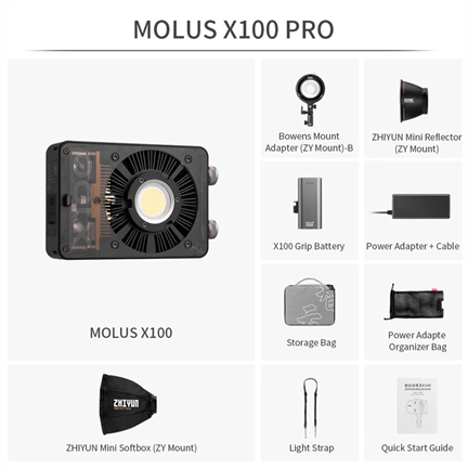 ZHIYUN LED MOLUS X100 COB LIGHT PRO