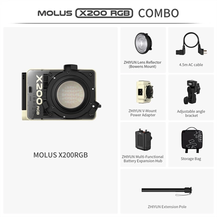 ZHIYUN MOLUS LED X200 RGB COB LIGHT COMBO