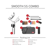 ZHIYUN Smooth 5S Combo stabilizátor mobiltelefonokhoz, fehér