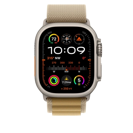Apple 49 mm-es drapp Alpesi pánt – S – natúr titán