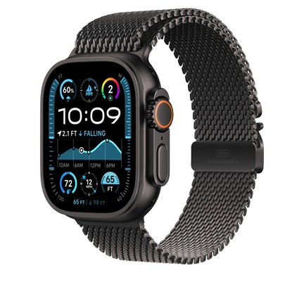 Apple 49 mm-es fekete titán milánói szíj – M